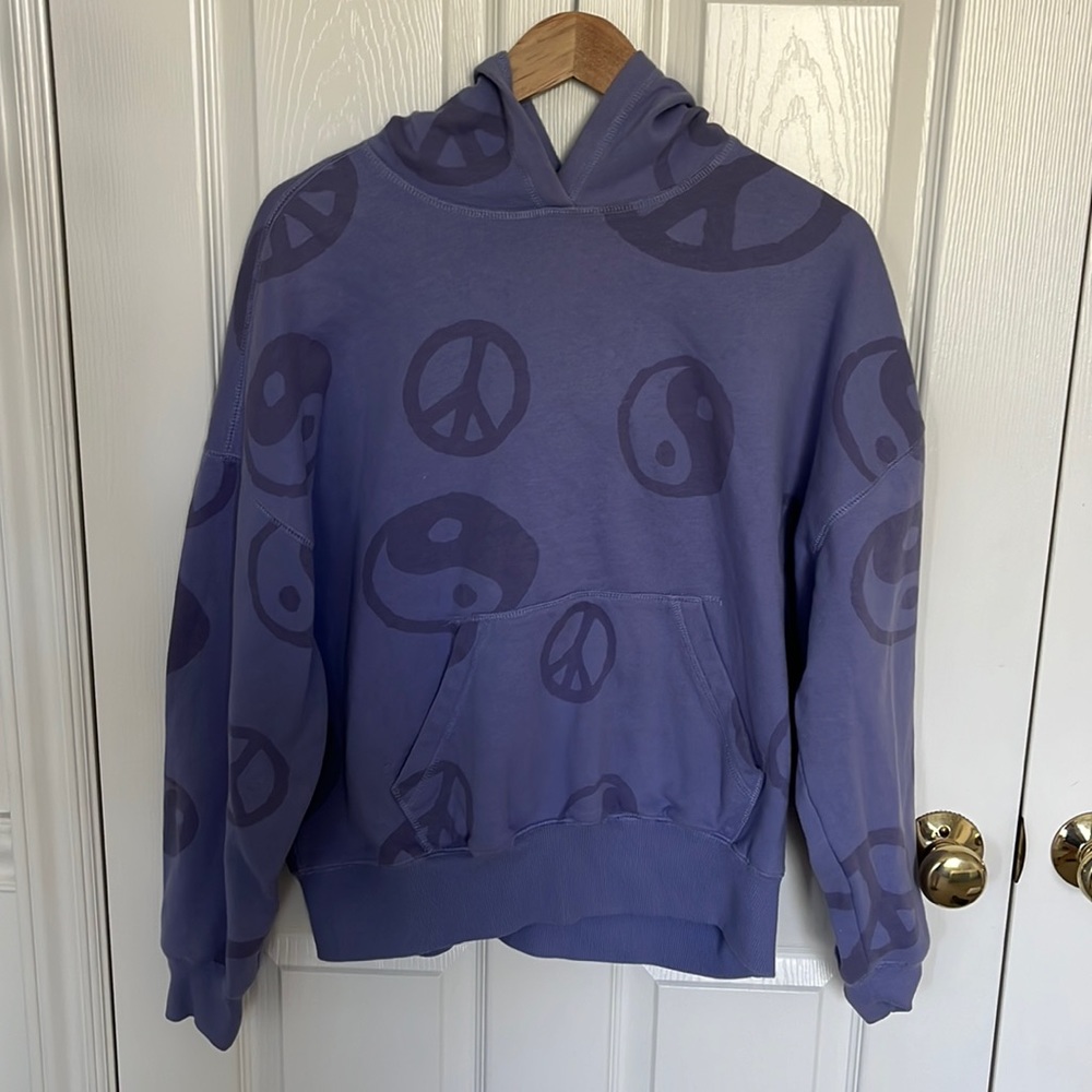 Pacsun blue patterned hoodie